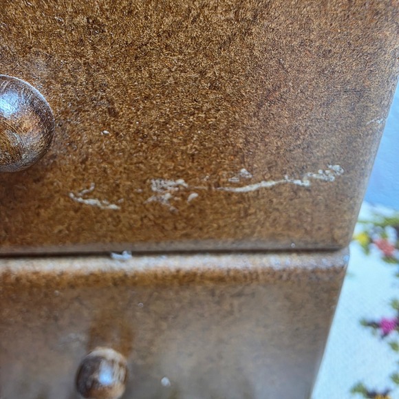 Vintage Wooden Heart Apothecary Organizer 6 Drawer Jewelry Box Cottage Decor - Picture 9 of 14